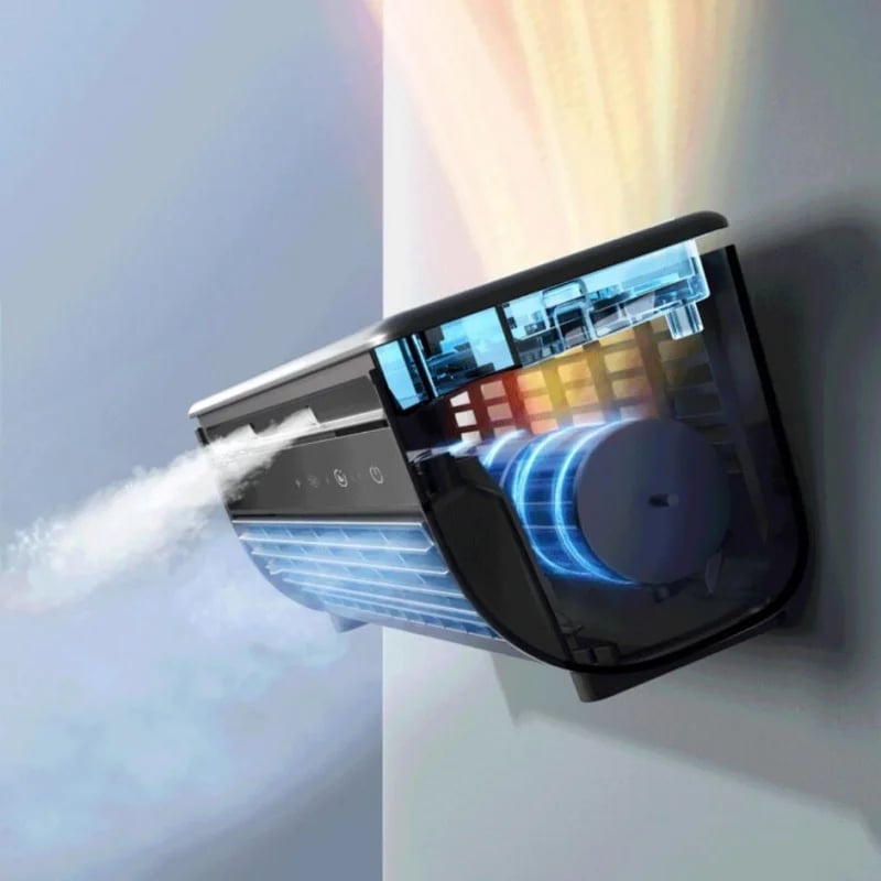 Compact Battery Powered Cooling Fan – Wireless Desk Air Cooler