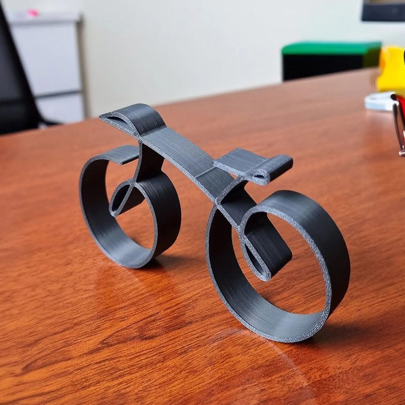 Simple Silver Bike Figure Decoration