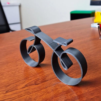 Simple Silver Bike Figure Decoration