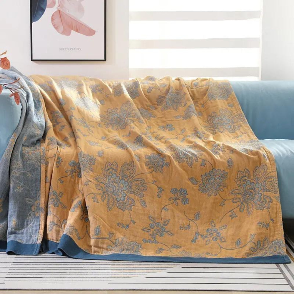 Soft Floral Blanket Airy Thin Design