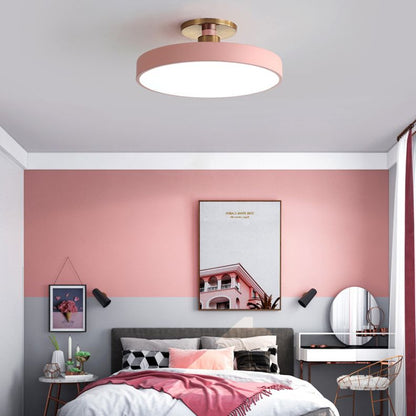 Simple White Round Ceiling Light Fixture