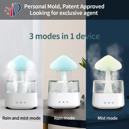 Compact Desk Lamp Humidifier Aroma Diffuser Night Light