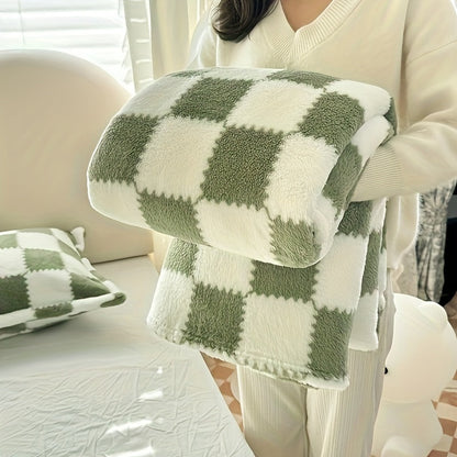Warm Plaid Fleece Blanket