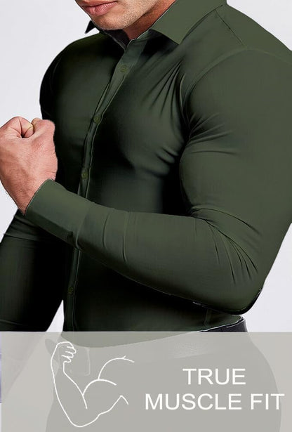 Men's Slim Fit Stretch Dress Shirt