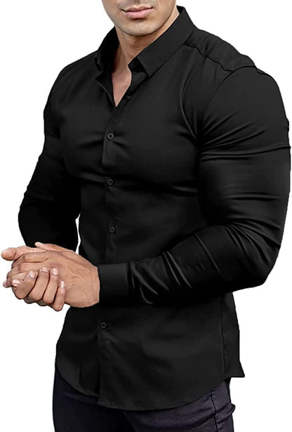Men's Slim Fit Stretch Dress Shirt