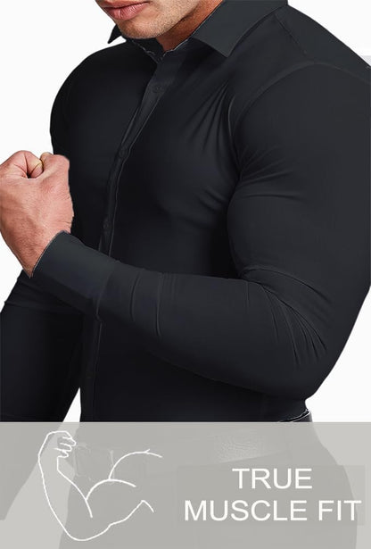 Men's Slim Fit Stretch Dress Shirt