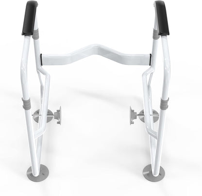 Secure Bathroom Toilet Support Rails System