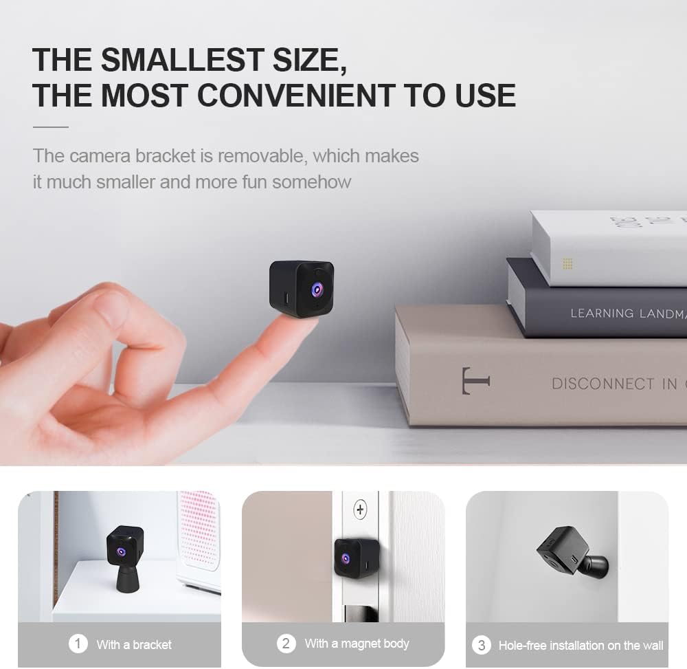 Small 4K WiFi Home Camera with Night Vision