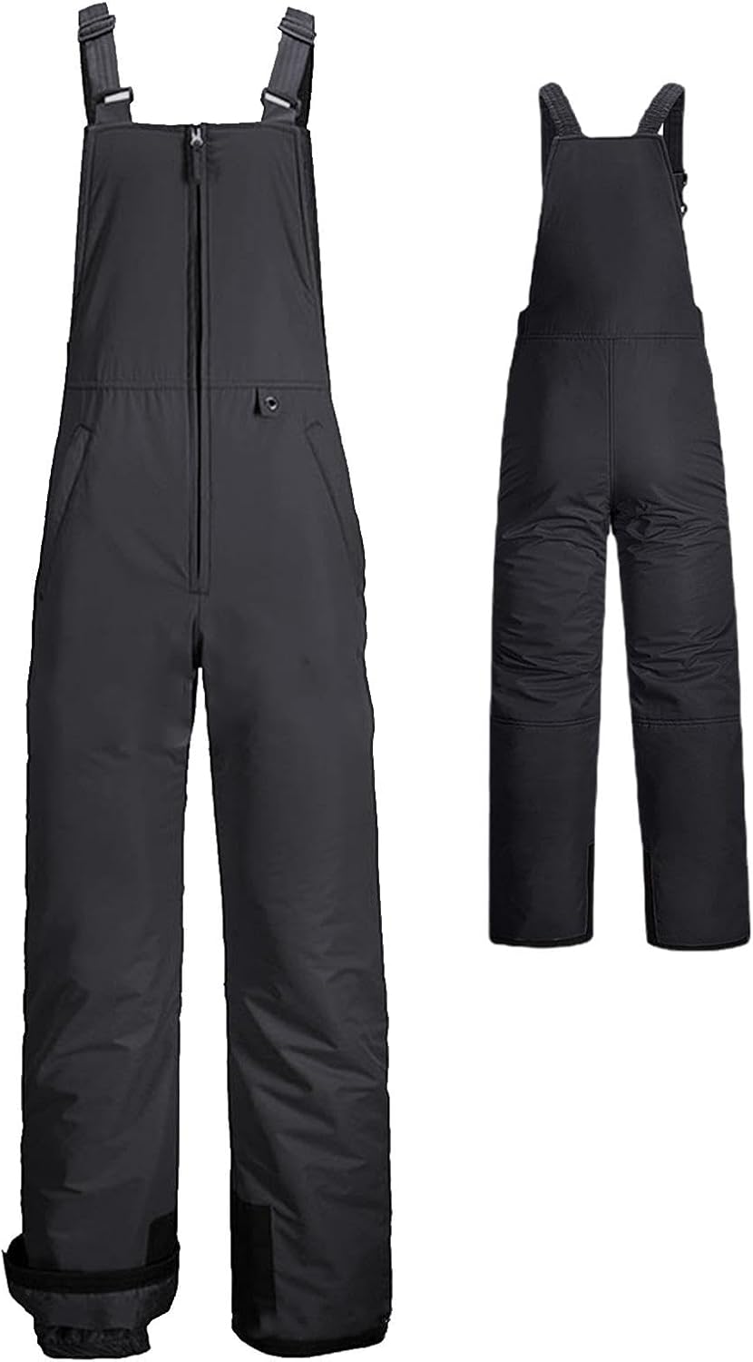 Warm Waterproof Snow Pants Bibs - Pexav