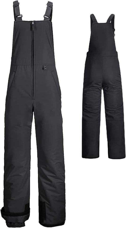 Warm Waterproof Snow Pants Bibs - Pexav