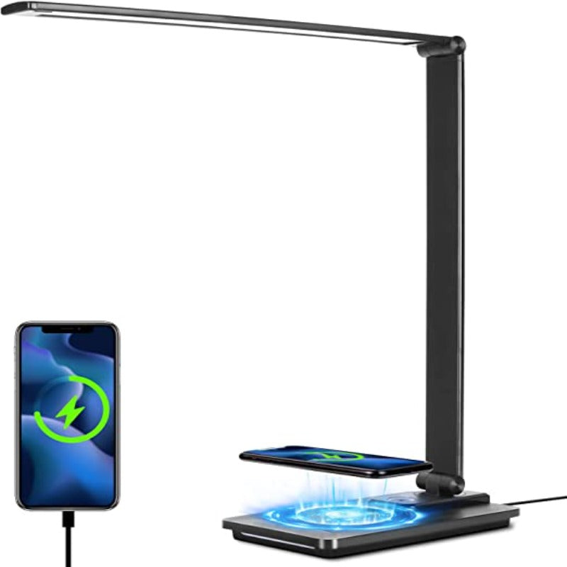 Smart LED Desk Light with Wireless Charging & USB - Pexav