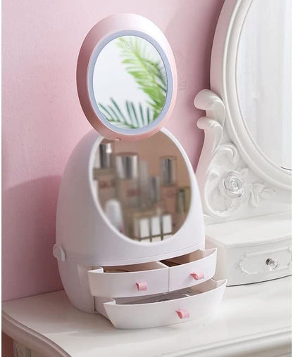 Travel Compact Makeup Mirror Storage Case