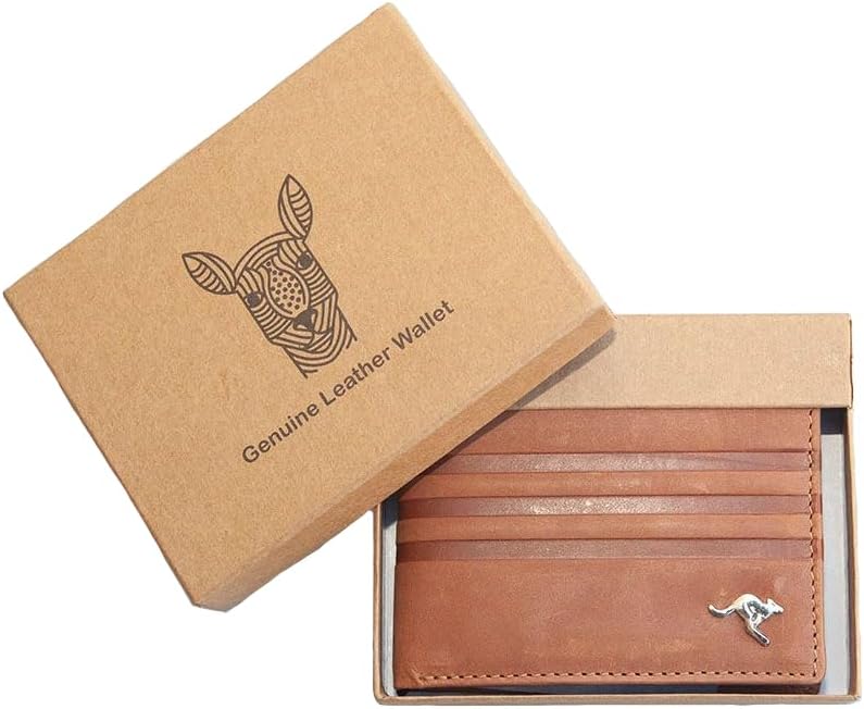 Authentic Australian Leather Wallet with Roo Emblem