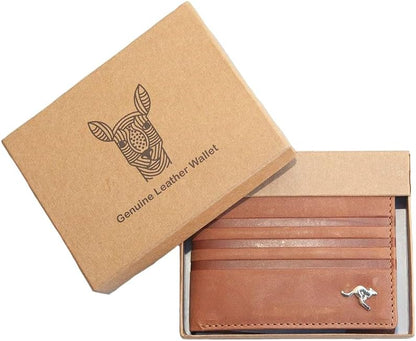 Authentic Australian Leather Wallet with Roo Emblem