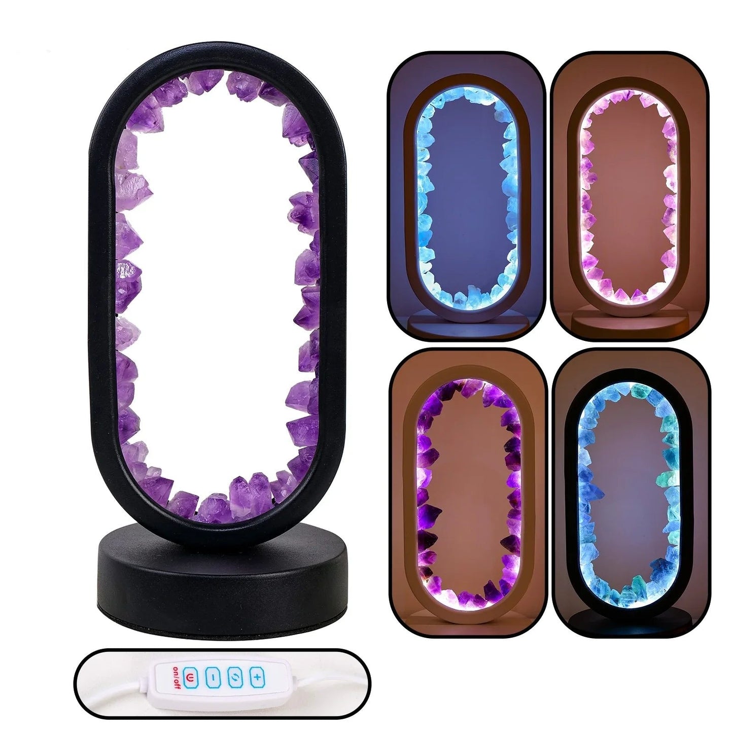 Purple Gemstone Dimmable Desk Lamp