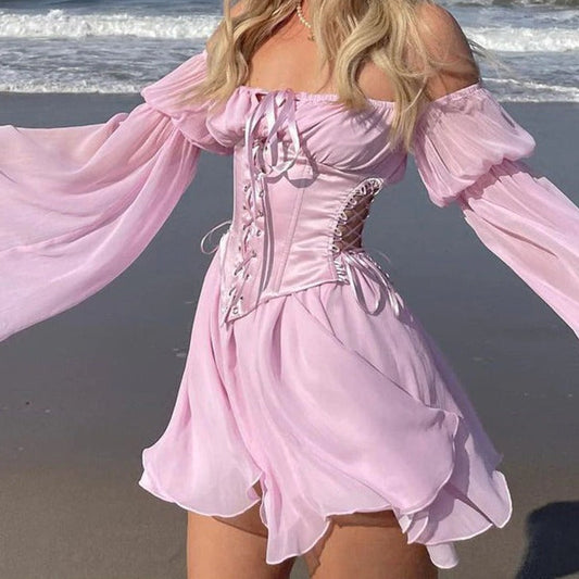 Chic Cold Shoulder Sundress - Pexav