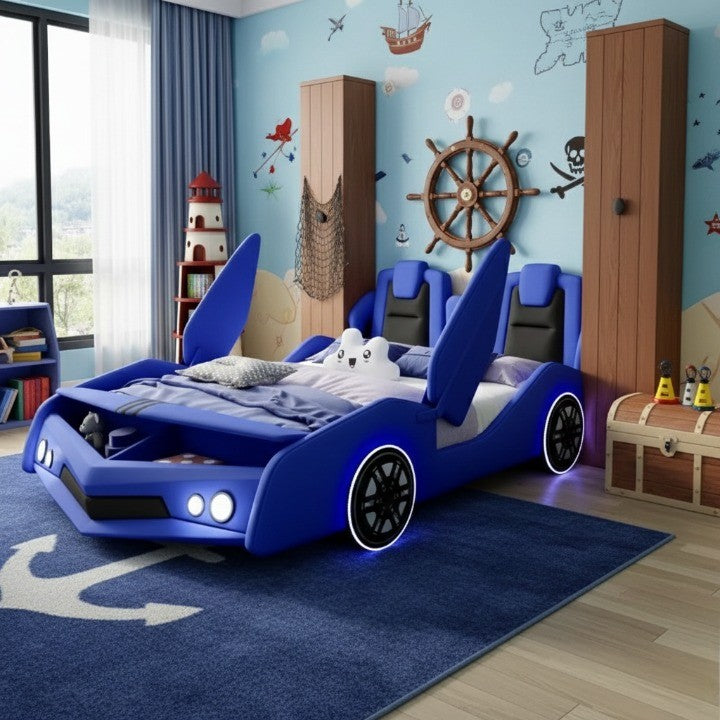 Fun Racing Car Bed for Kids - Pexav