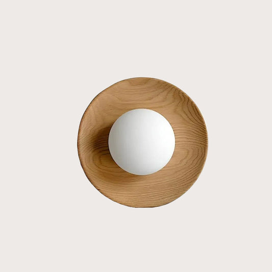 Rustic Wooden Bracket Wall Lamp - Pexav