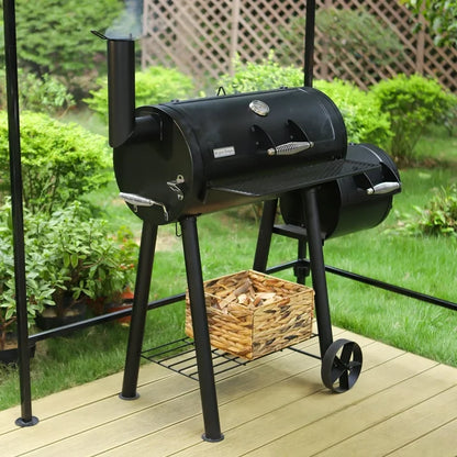 Large Charcoal Grill with Smoker Combination Set - Pexav