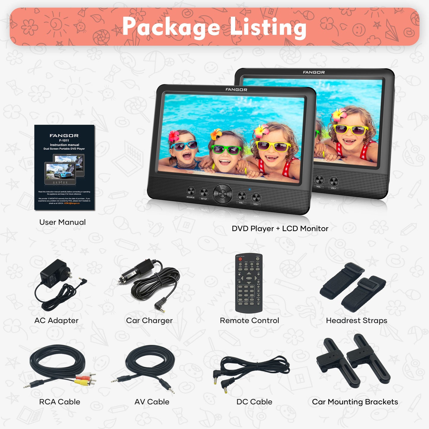Portable Car DVD Entertainment System