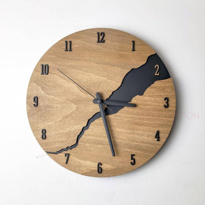 Simple Wood Wall Clock Contemporary Home Decor - Pexav