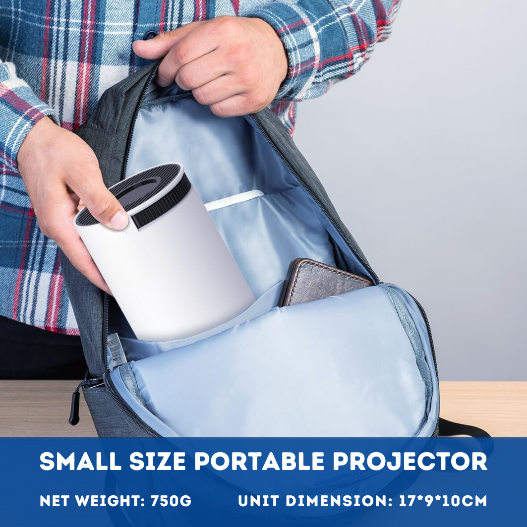 Compact 4K HD Portable Projector for Home and Travel