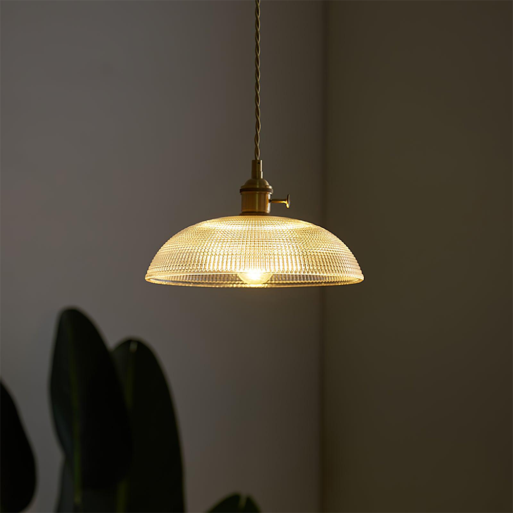 Simple Vintage Glass Drop Pendant Lamp - Pexav