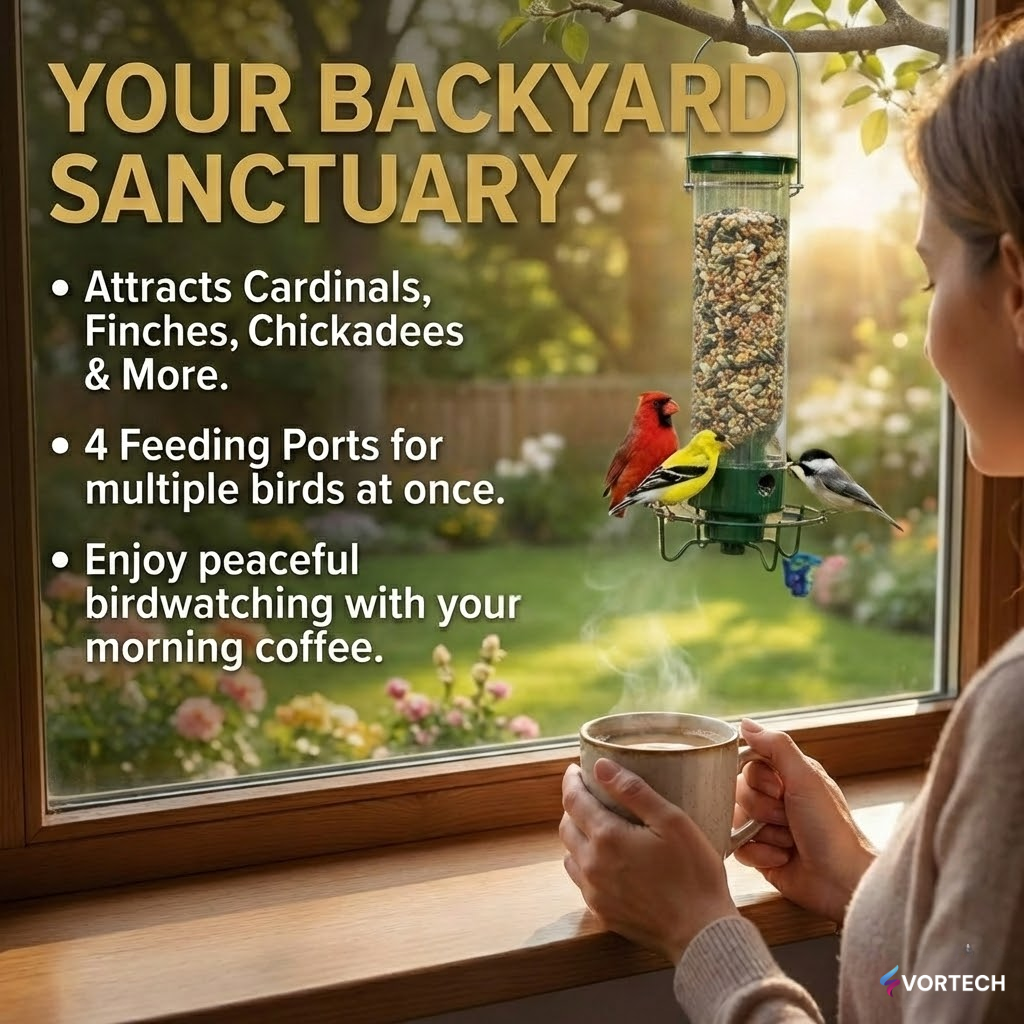 Squirrel Proof Bird Feeder with Weight Activated Defence
