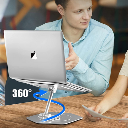 Adjustable Height Laptop Desk Stand with 360 Rotation