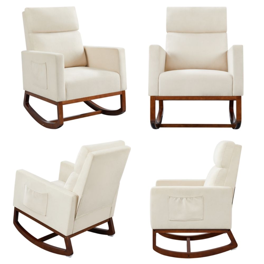 Comfortable Wooden Patio Rocking Chair