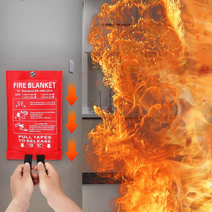 Compact 2-Pack Fire Safety Blankets Flame Resistant Covers