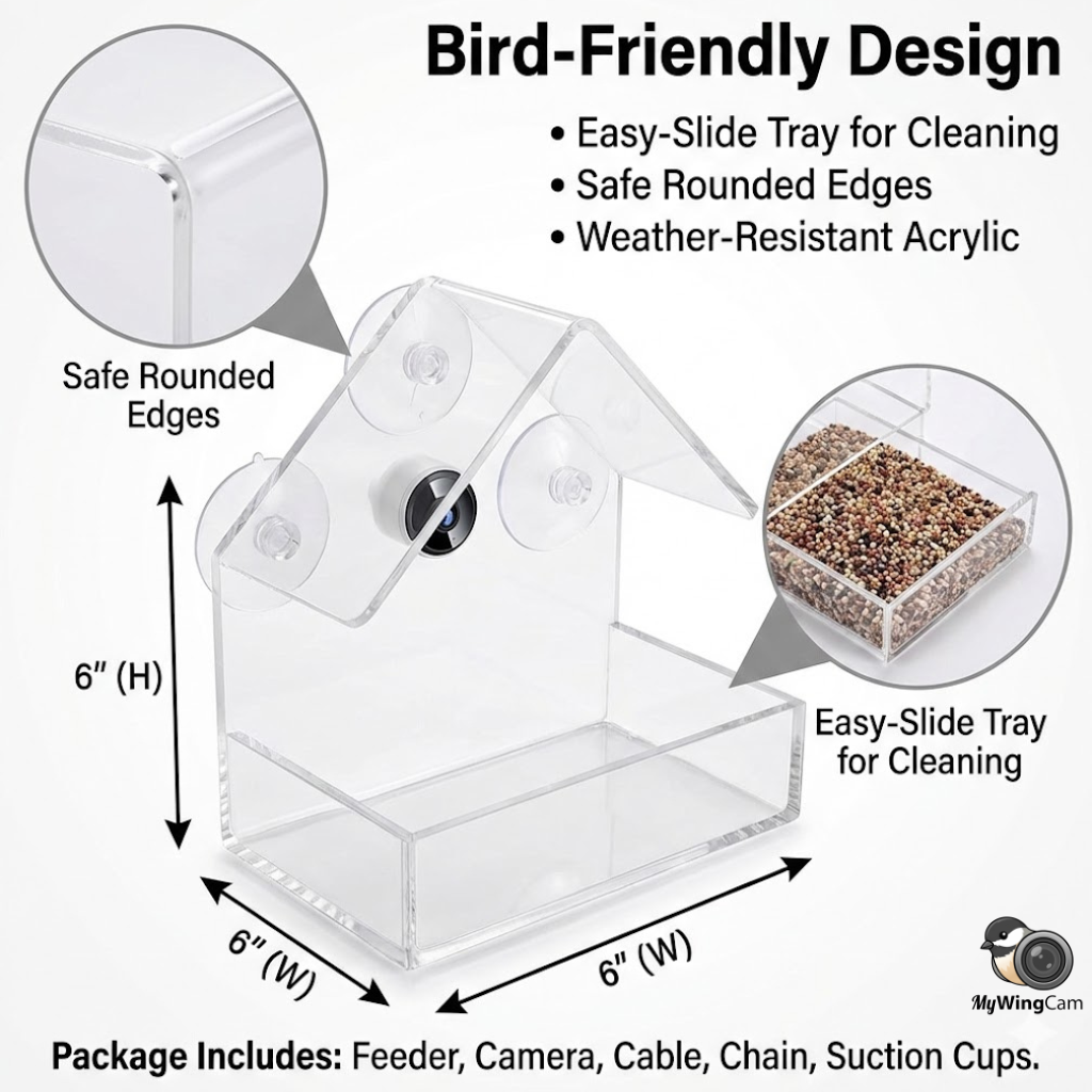 Wireless Outdoor Bird Feeder Camera 1080P HD