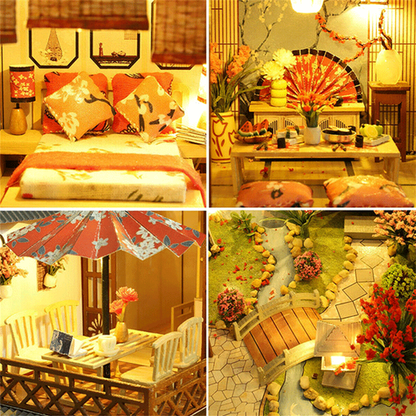 Big Detailed Wood Dollhouse With Lights