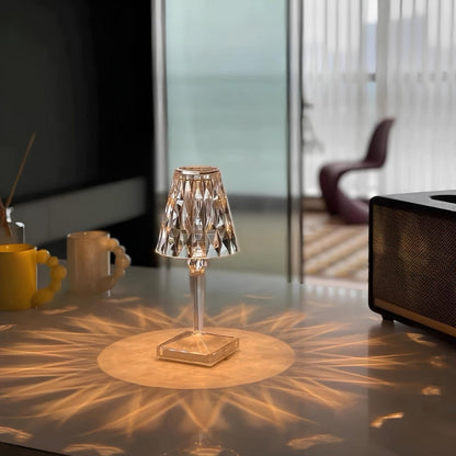 Sleek Glass Desk Lamp with Sensor Switch