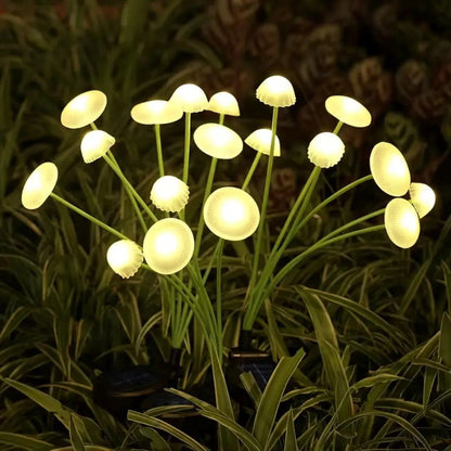 Colorful Outdoor Solar Mushroom String Lights