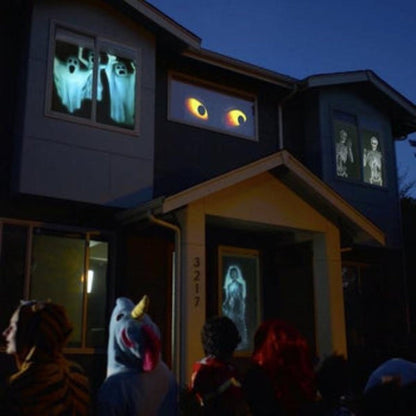 Spooky Halloween Window Projection Light Show