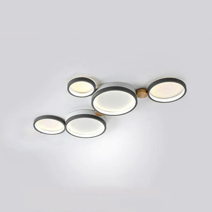 Soft Rounded Ceiling Lamp for Bedroom in White Finish