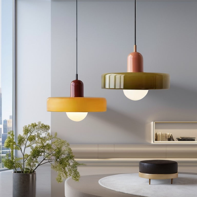 Glarefusion Modern Bauhaus Glass LED Pendant Light