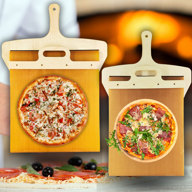 Wooden Pizza Peel with Smooth Slide Mechanism