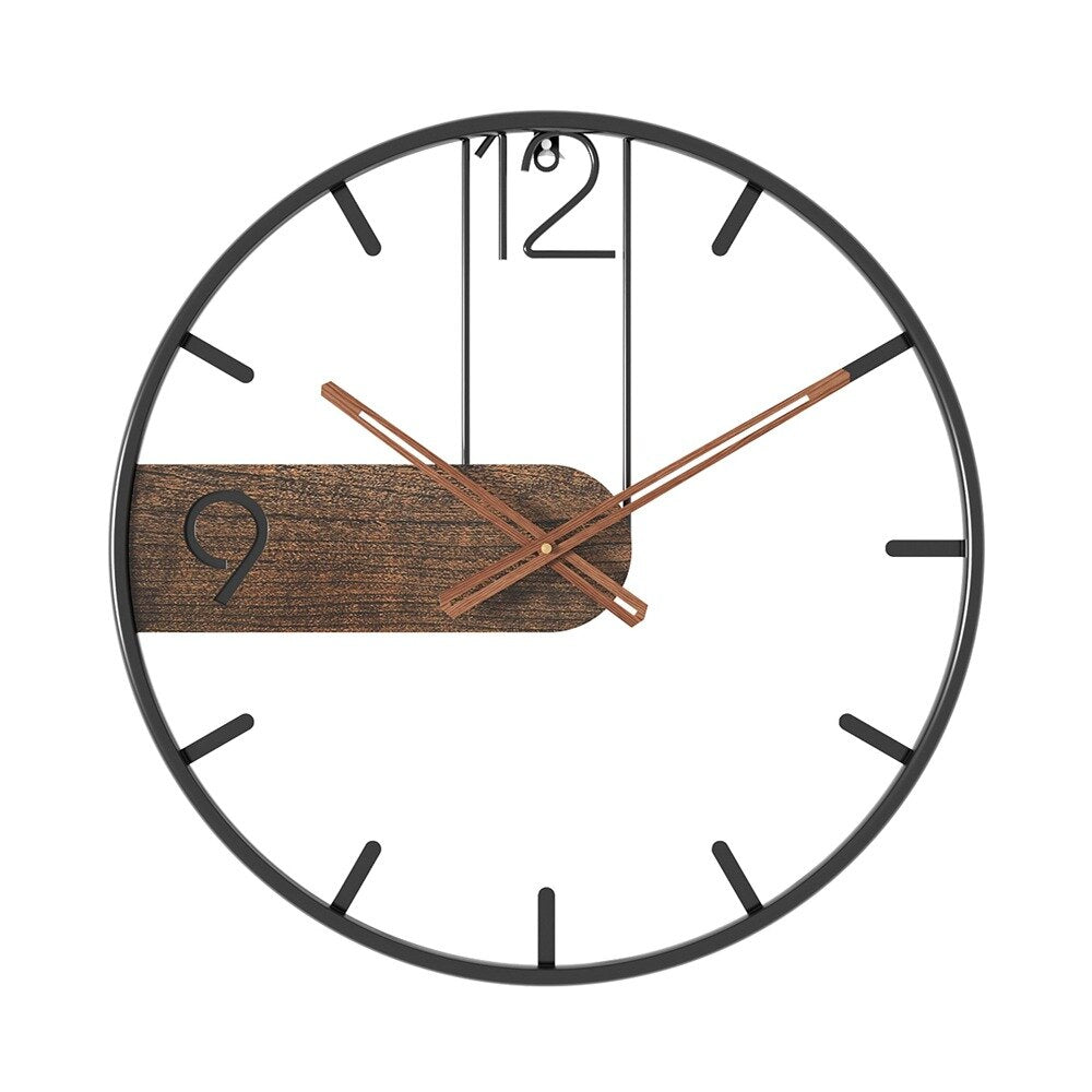 Stylish Wooden Wall Clock - Quiet Contemporary Home Decor
