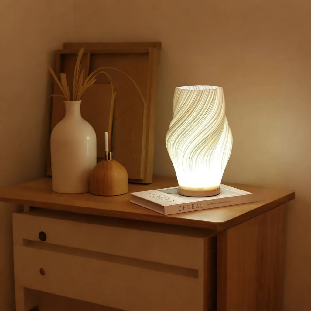 Chic Spiral Striped Shade Night Light Lamp