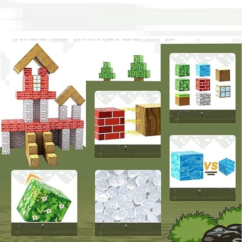 Vibrant Magnetic Construction Blocks Toy for Children