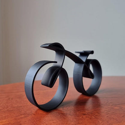 Simple Silver Bike Figure Decoration