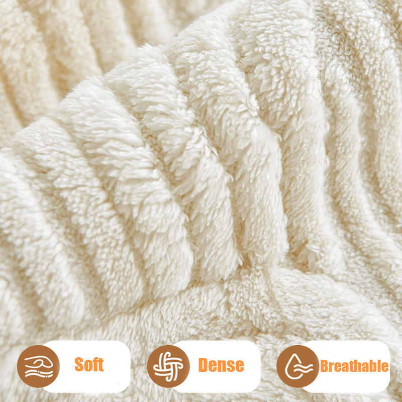 Soft Plush Couch Cover with Wave Pattern, Pet Friendly