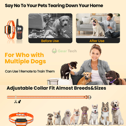Adjustable Remote Dog Training Collar with Sound & Vibe