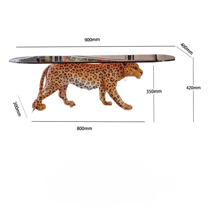 Wild Wood Leopard End Table