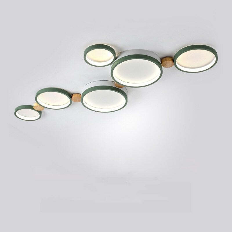 Soft Rounded Ceiling Lamp for Bedroom in White Finish