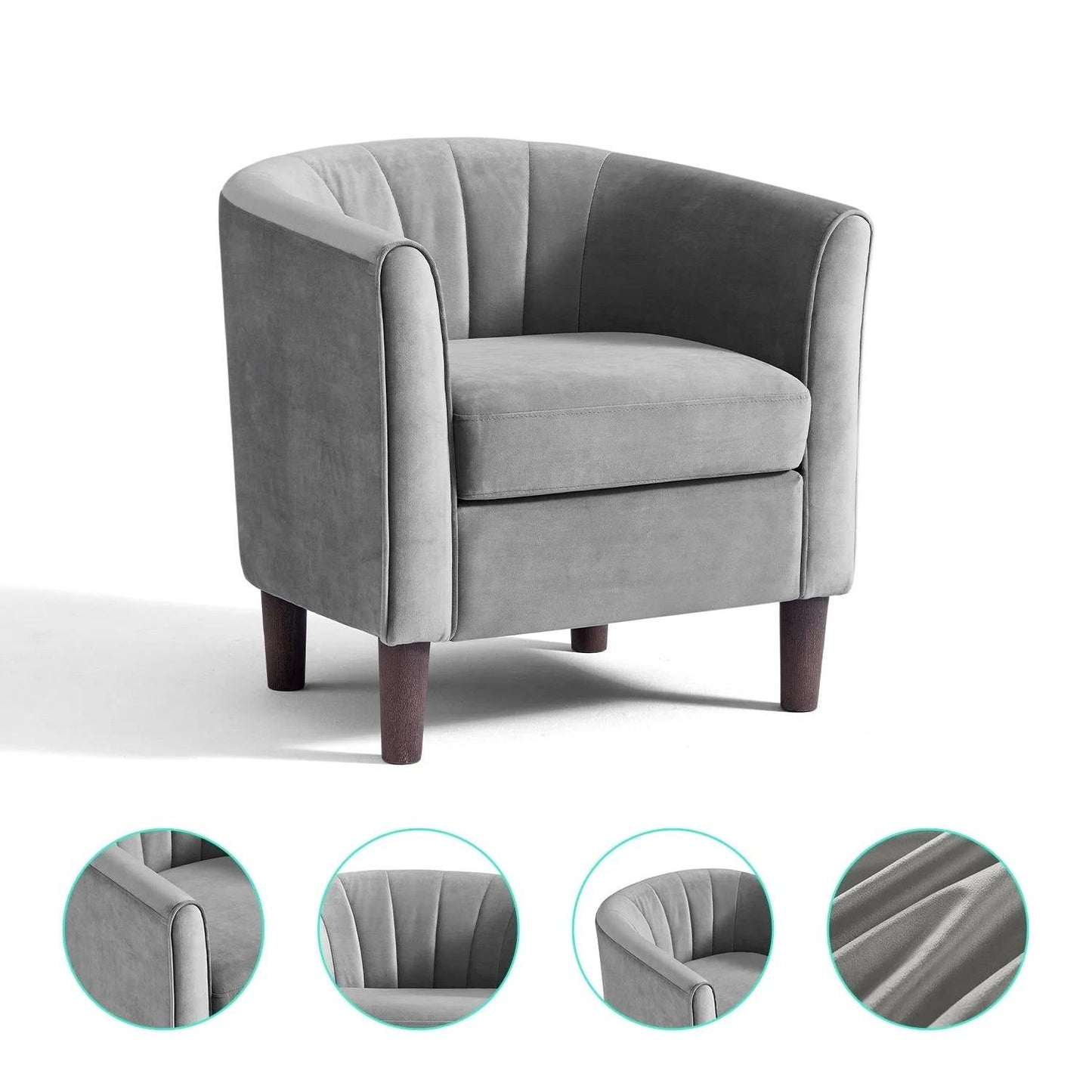 Comfortable Armchair with Storage Stool