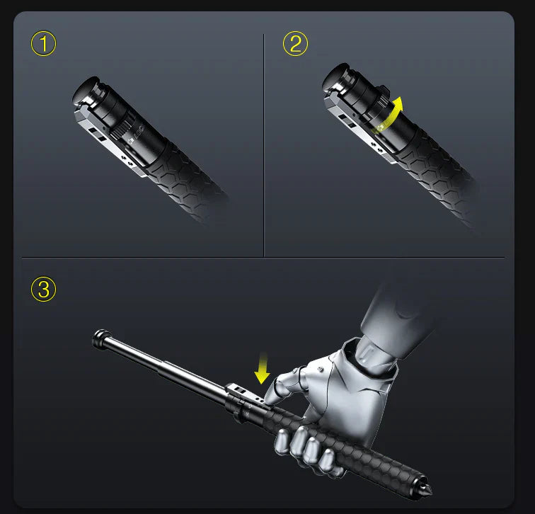 Collapsible Hiking Staff with Comfort Grip Trekking Pole