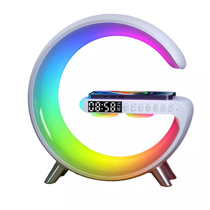 Wireless Charging Sound Lamp with Bluetooth Speaker & Clock - Pexav
